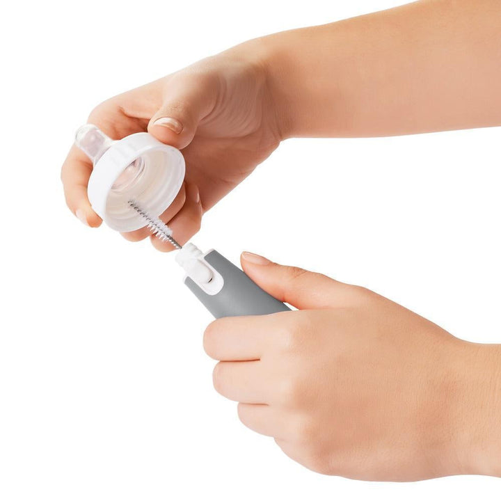 Oxo Tot Bottle Brush With Stand (Grey)-Feeding-OXO Tot-004591 GY-babyandme.ca