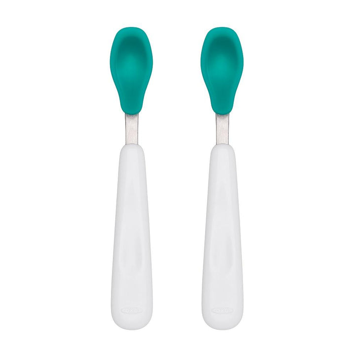 Oxo Tot Feeding Spoon Set with Soft Silicone-Feeding-OXO Tot-Tot Teal-004585 TL-babyandme.ca
