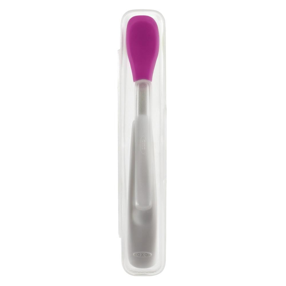 Oxo Tot On-the-Go Feeding Spoon (Pink)-Feeding-OXO Tot-008746 PK-babyandme.ca