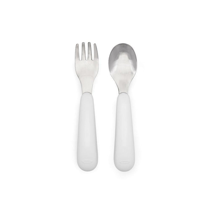 Oxo Tot On-the-Go Fork and Spoon Set (Turquoise)-Feeding-OXO Tot-023106 TL-babyandme.ca