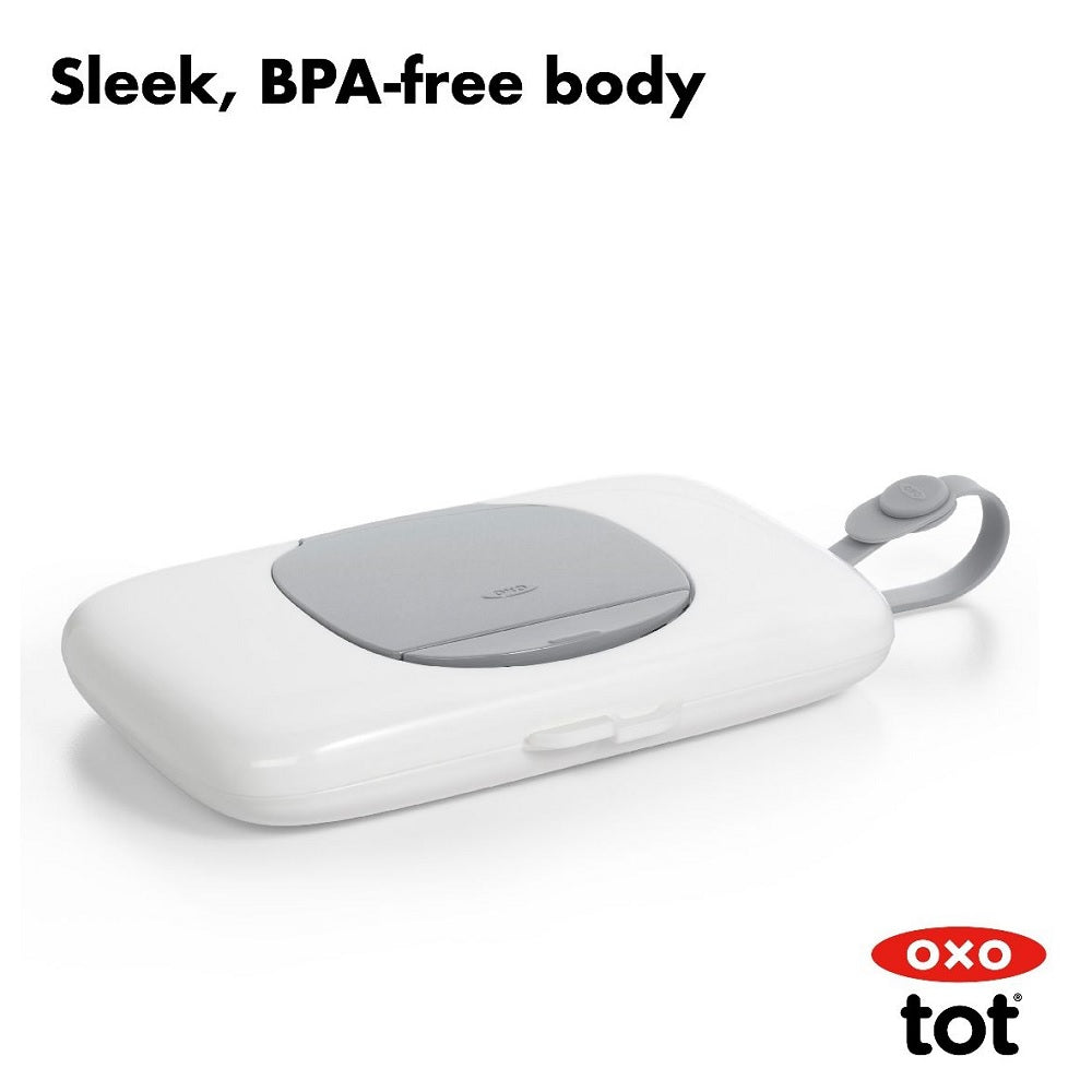 Oxo Tot On-the-Go Wipes Dispenser (Grey)-Bath-OXO Tot-031853 GY-babyandme.ca