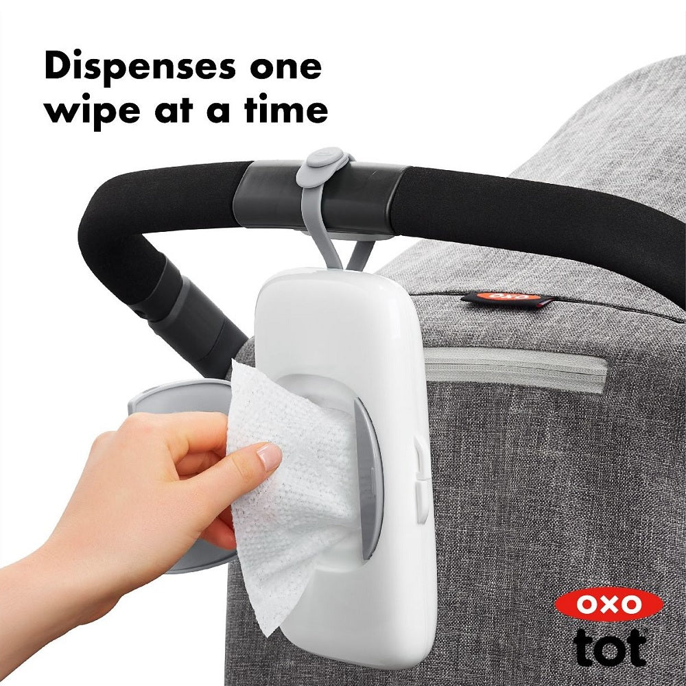 Oxo Tot On-the-Go Wipes Dispenser (Grey)-Bath-OXO Tot-031853 GY-babyandme.ca
