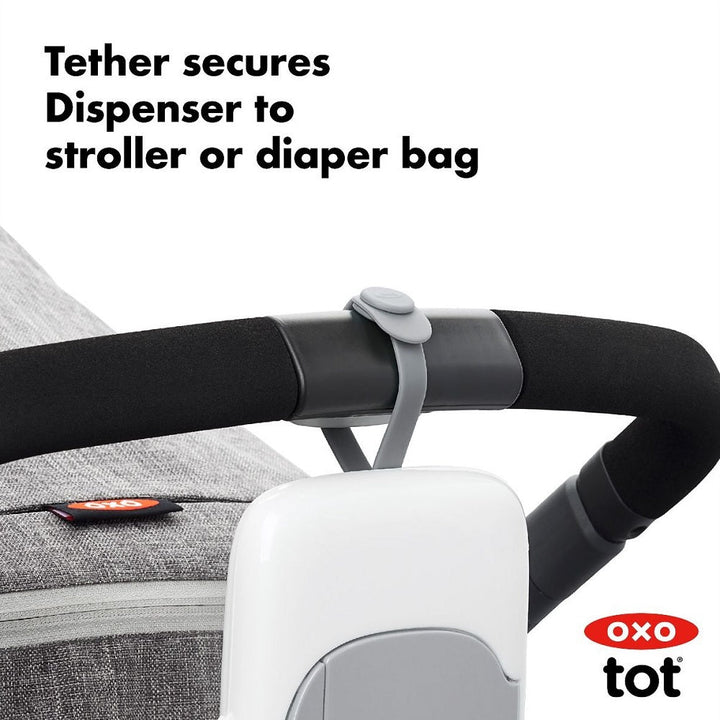 Oxo Tot On-the-Go Wipes Dispenser (Grey)-Bath-OXO Tot-031853 GY-babyandme.ca