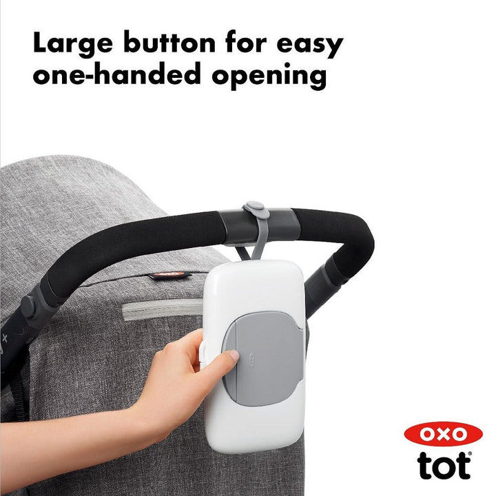 Oxo Tot On-the-Go Wipes Dispenser (Grey)-Bath-OXO Tot-031853 GY-babyandme.ca