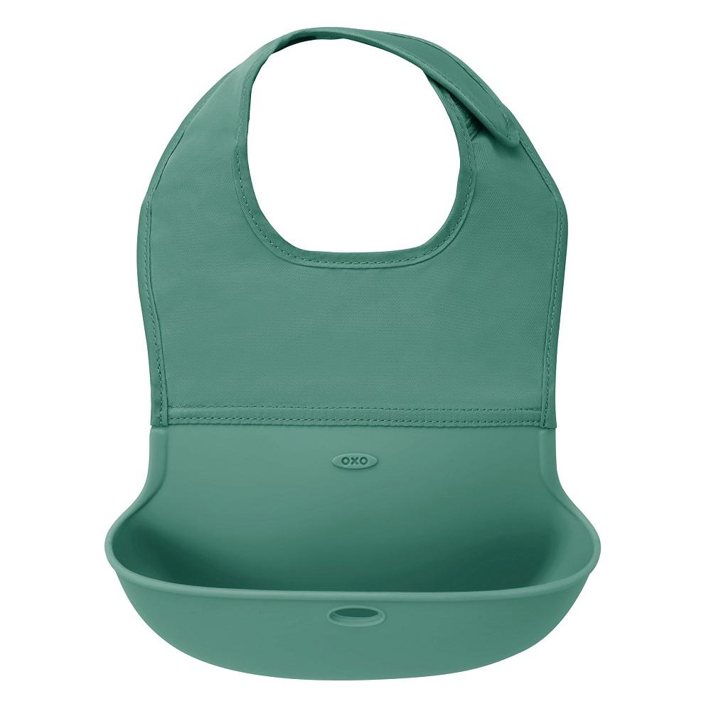 Oxo Tot Roll-Up Bib (Sage)-Feeding-OXO Tot-008369 SG-babyandme.ca