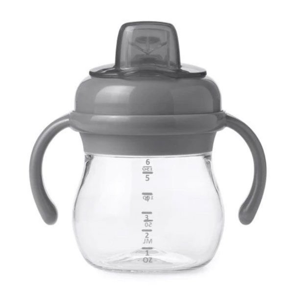 Oxo Tot Transitions Soft Spout Sippy Cup with Handles (Tot Gray)-Feeding-OXO Tot-023104 GY-babyandme.ca