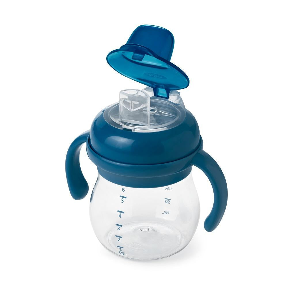 Oxo Tot Transitions Soft Spout Sippy Cup with Handles (Tot Navy)-Feeding-OXO Tot-023104 NY-babyandme.ca