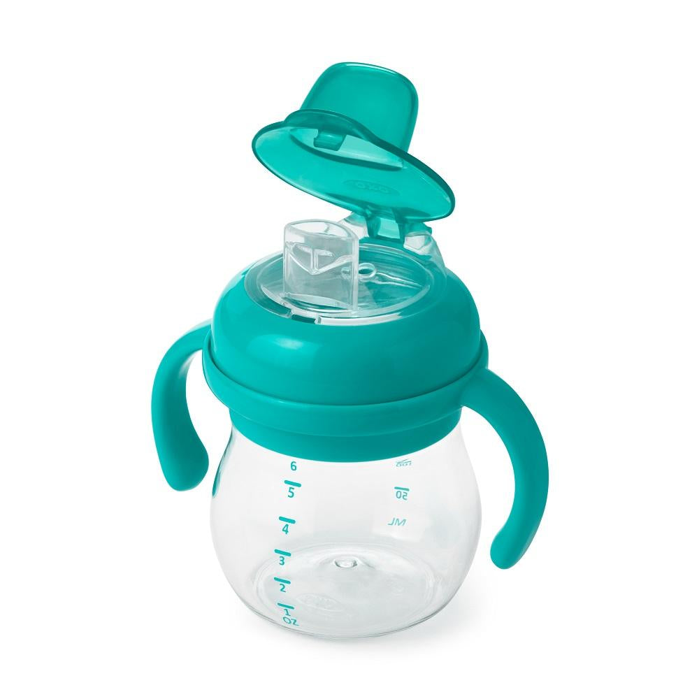 Oxo Tot Transitions Soft Spout Sippy Cup with Handles (Tot Teal)-Feeding-OXO Tot-023104 TL-babyandme.ca