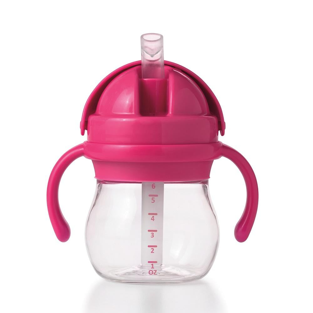 Oxo Tot Transitions Straw Cup with Handles (Pink)-Feeding-OXO Tot-025175 PK-babyandme.ca