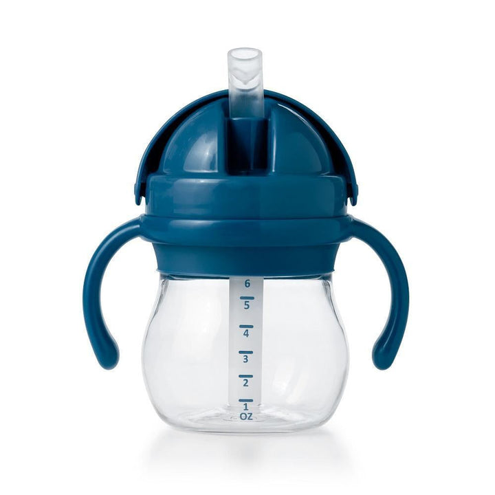 Oxo Tot Transitions Straw Cup with Handles (Tot Navy)-Feeding-OXO Tot-025175 NY-babyandme.ca