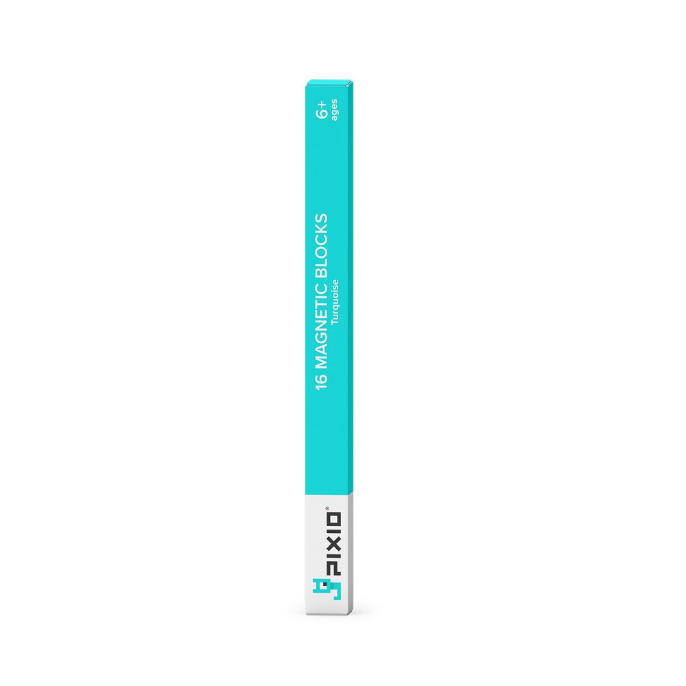 PIXIO-16 Magnetic Blocks (Turquoise)-Toys & Learning-PIXIO-031121 TQ-babyandme.ca