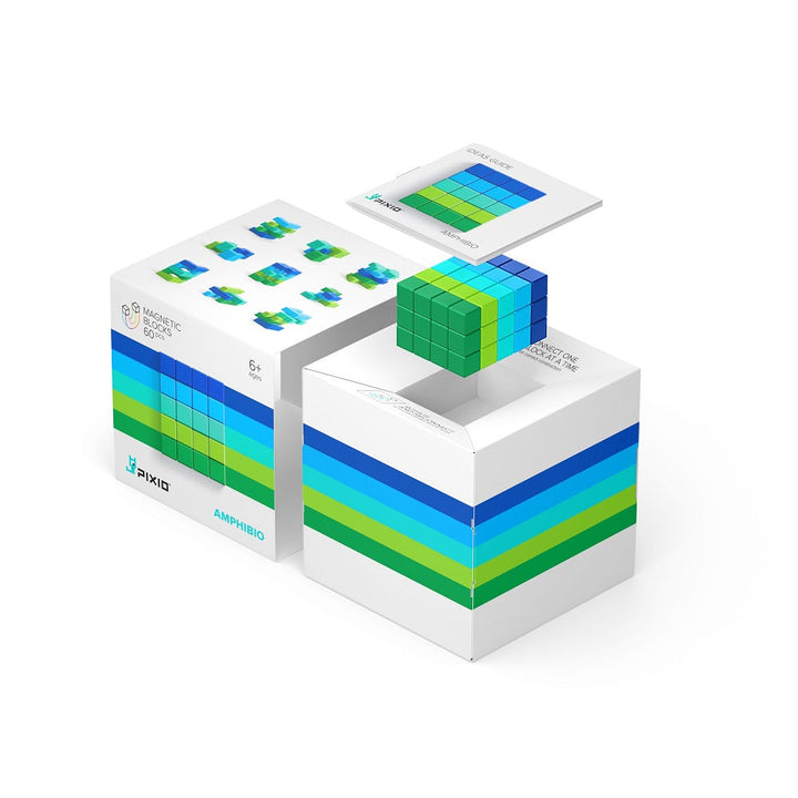 PIXIO Abstract Magnetic Blocks Set (Amphibio)-Toys & Learning-PIXIO-031118 AM-babyandme.ca