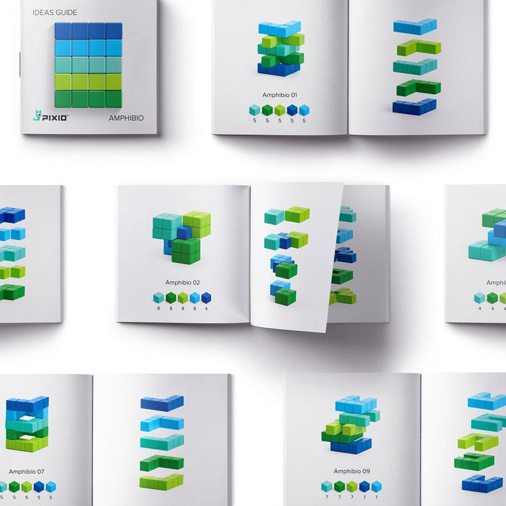 PIXIO Abstract Magnetic Blocks Set (Amphibio)-Toys & Learning-PIXIO-031118 AM-babyandme.ca