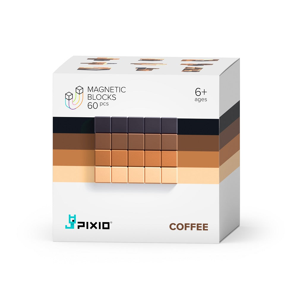 PIXIO Abstract Magnetic Blocks Set (Coffee)-Toys & Learning-PIXIO-031118 CO-babyandme.ca