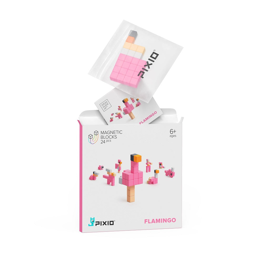 PIXIO Story Series Magnetic Blocks Set (Flamingo)-Toys & Learning-PIXIO-031122 FM-babyandme.ca