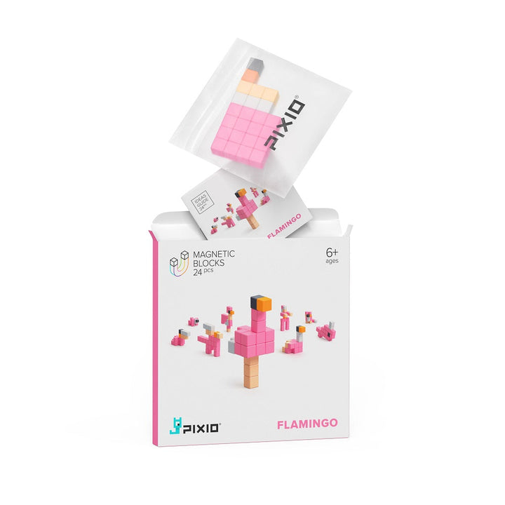 PIXIO Story Series Magnetic Blocks Set (Flamingo)-Toys & Learning-PIXIO-031122 FM-babyandme.ca