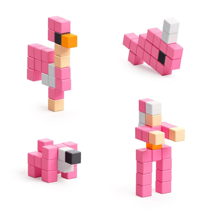 PIXIO Story Series Magnetic Blocks Set (Flamingo)-Toys & Learning-PIXIO-031122 FM-babyandme.ca