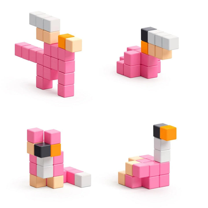 PIXIO Story Series Magnetic Blocks Set (Flamingo)-Toys & Learning-PIXIO-031122 FM-babyandme.ca