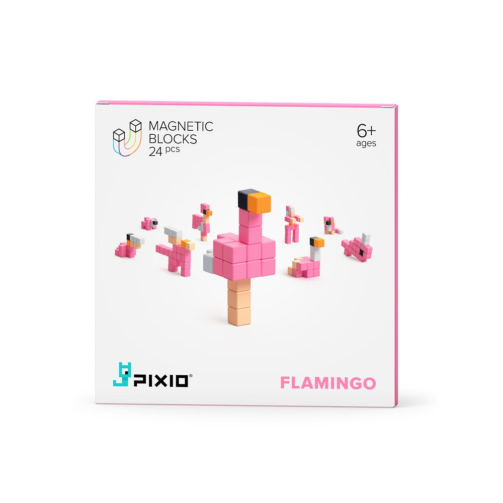 PIXIO Story Series Magnetic Blocks Set (Flamingo)-Toys & Learning-PIXIO-031122 FM-babyandme.ca