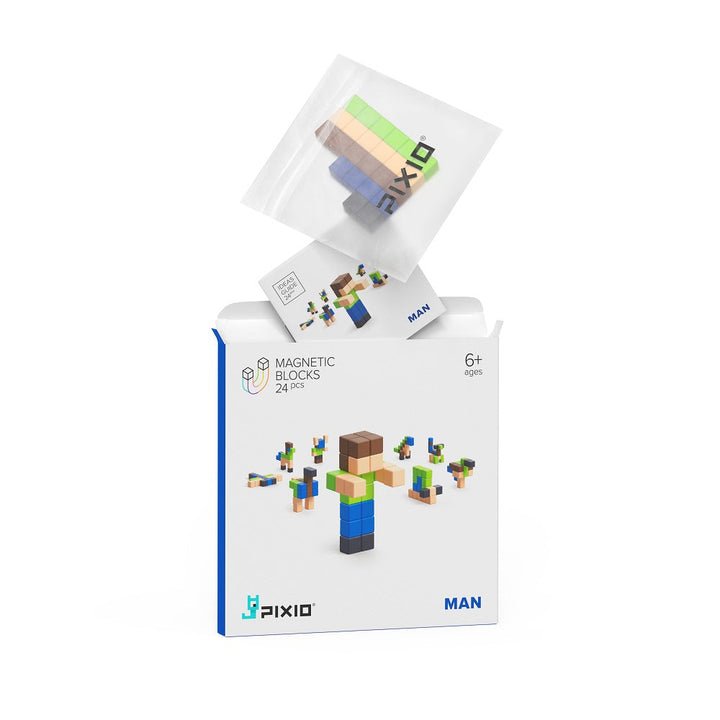 PIXIO Story Series Magnetic Blocks Set (Man)-Toys & Learning-PIXIO-031122 MN-babyandme.ca