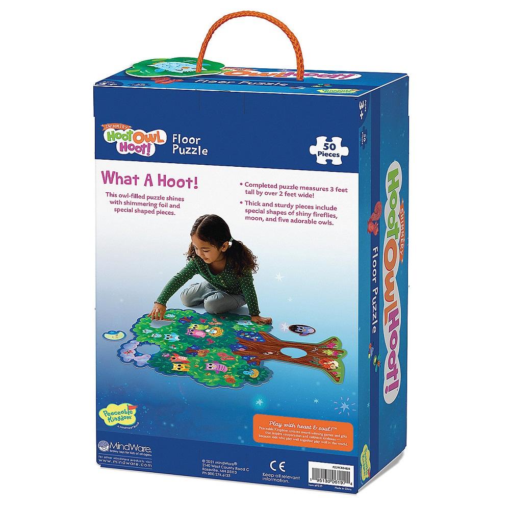 Peaceable Kingdom Floor Puzzle (Hoot Owl Hoot)-Toys & Learning-Peaceable Kingdom-026001 HO-babyandme.ca