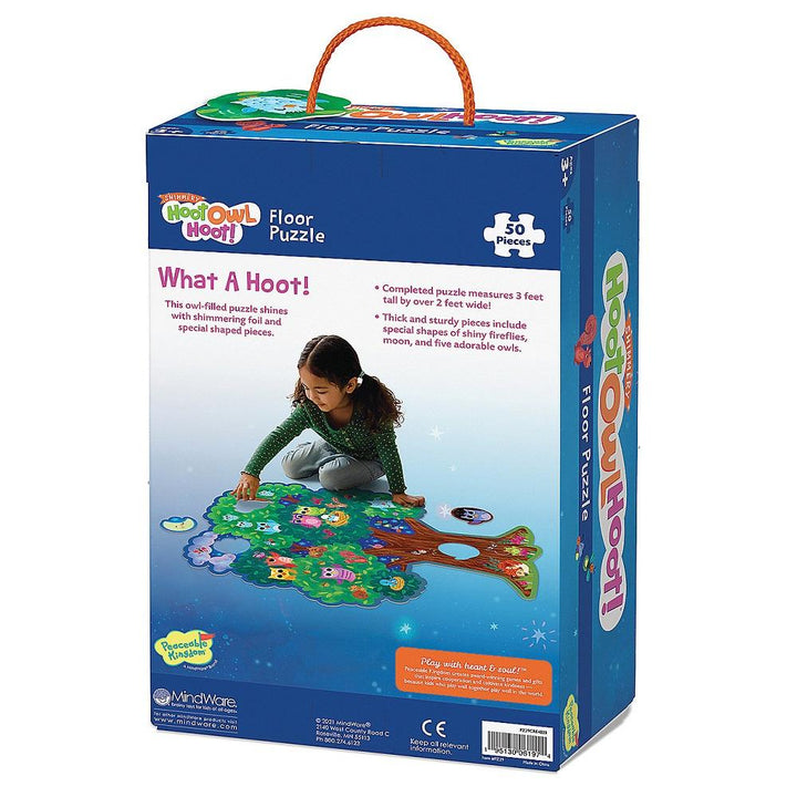 Peaceable Kingdom Floor Puzzle (Hoot Owl Hoot)-Toys & Learning-Peaceable Kingdom-026001 HO-babyandme.ca