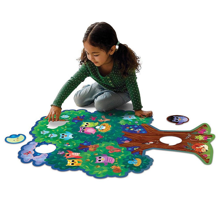 Peaceable Kingdom Floor Puzzle (Hoot Owl Hoot)-Toys & Learning-Peaceable Kingdom-026001 HO-babyandme.ca