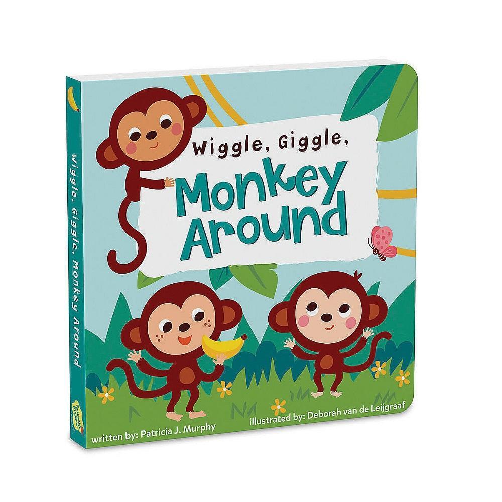 Peaceable Kingdom Wiggle, Giggle, Monkey Around Board Book-Toys & Learning-Peaceable Kingdom-030082 WG-babyandme.ca