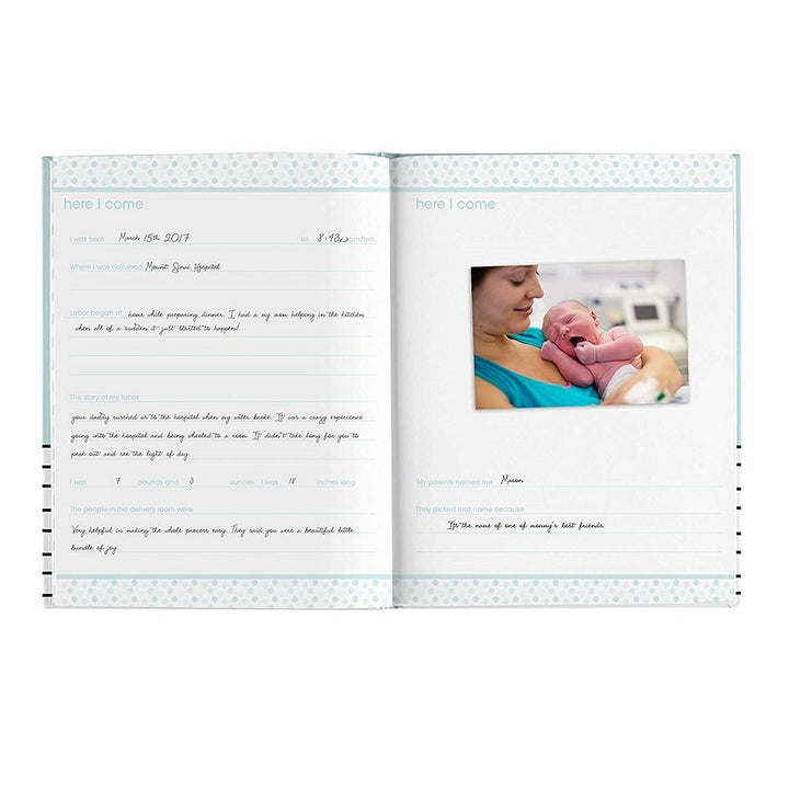 Pearhead Baby Book (Grey)-Nursery-Pearhead-023540 GY-babyandme.ca