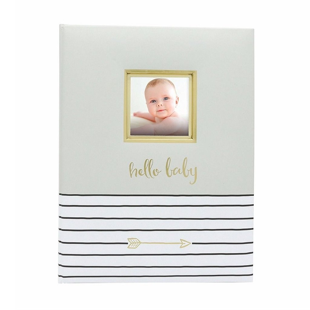 Pearhead Baby Book (Grey)-Nursery-Pearhead-023540 GY-babyandme.ca