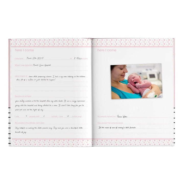 Pearhead Baby Book (Pink)-Nursery-Pearhead-023540 BP-babyandme.ca