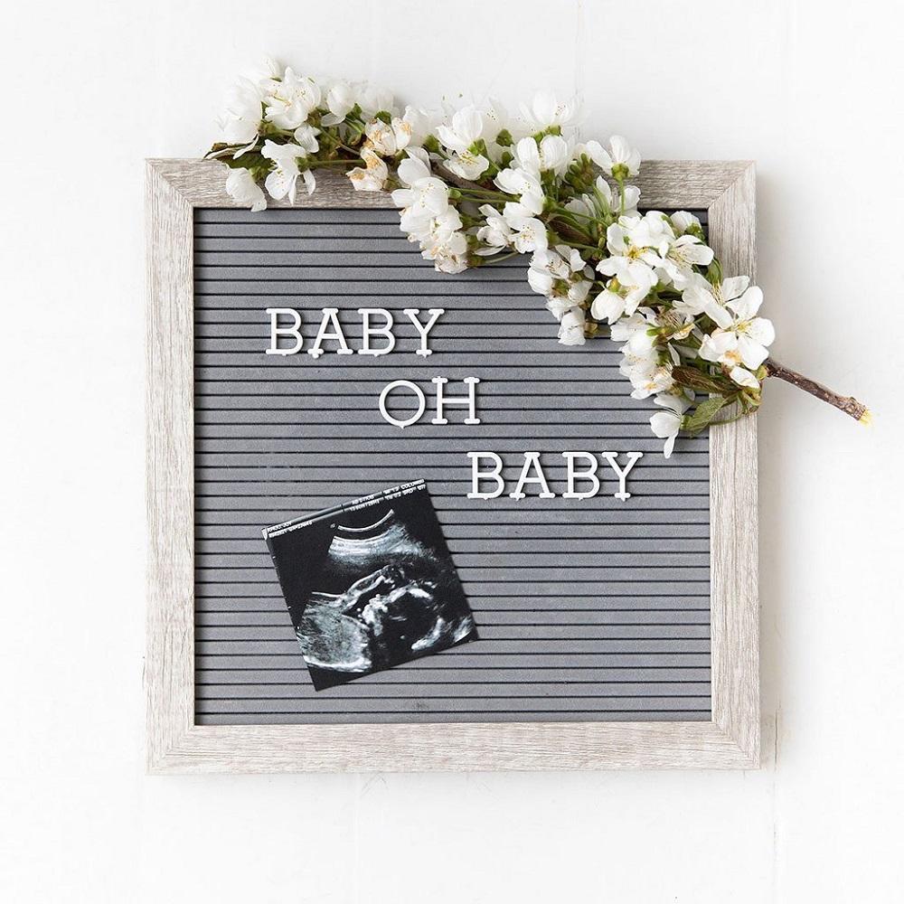 Pearhead Letterboard Set (Light Grey)-Nursery-Pearhead-025123 LG-babyandme.ca