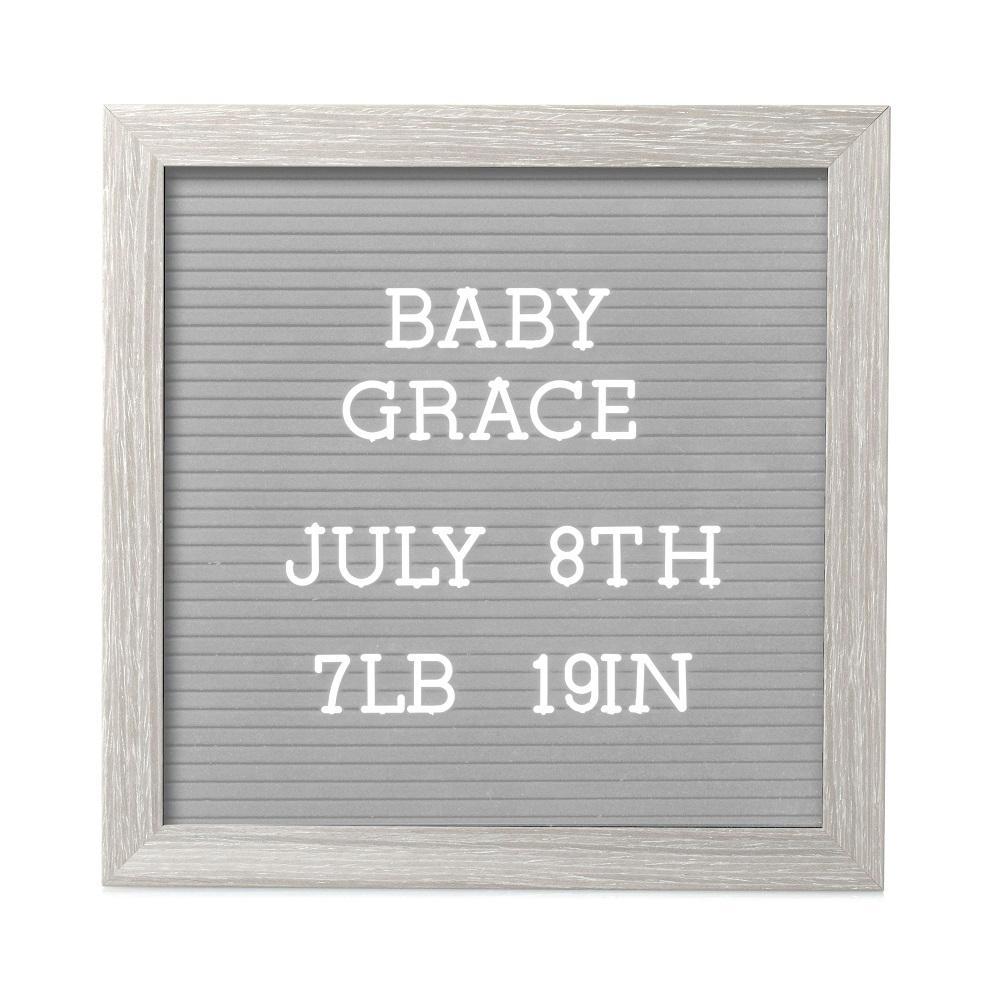 Pearhead Letterboard Set (Light Grey)-Nursery-Pearhead-025123 LG-babyandme.ca