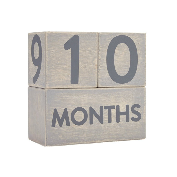 Pearhead Milestone Wood Blocks (Grey)-Nursery-Pearhead-022278 GY-babyandme.ca