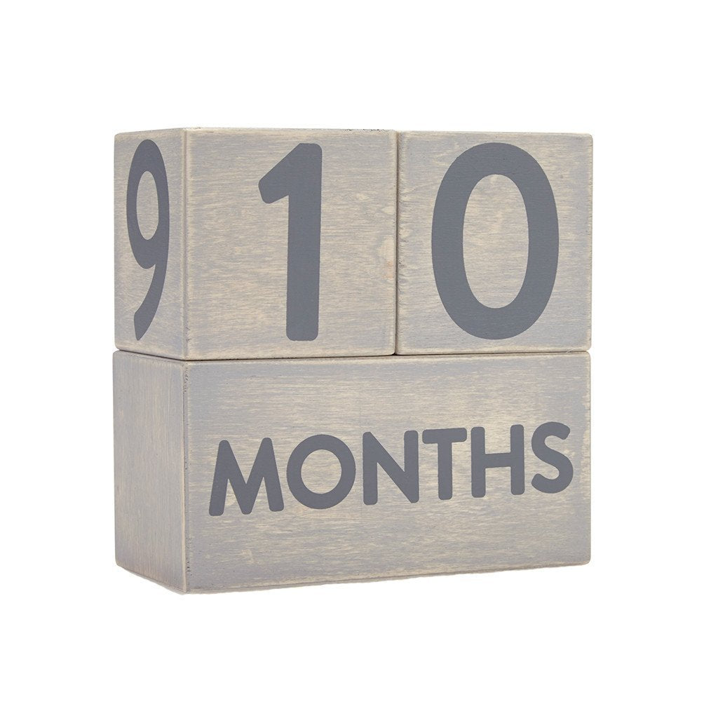 Pearhead Milestone Wood Blocks (Grey)-Nursery-Pearhead-022278 GY-babyandme.ca