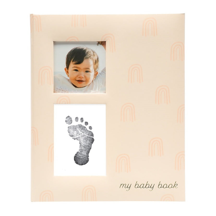 Pearhead My Baby Book (Blush Rainbows)-Nursery-Pearhead-030699 BR-babyandme.ca