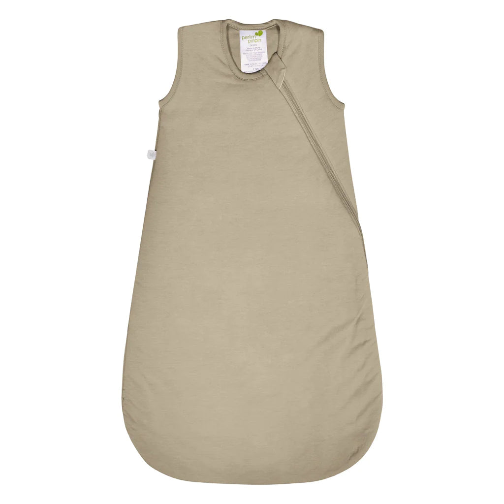 Perlimpinpin Quilted Bamboo Sleep Bag 1 TOG (Taupe)-Nursery-Perlimpinpin--babyandme.ca