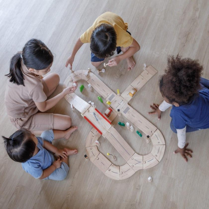 Plan Toys Road & Rail Rubber - FINAL SALE-Toys & Learning-Plan Toys-028642-babyandme.ca