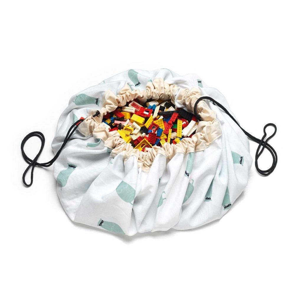 Play & Go 2-in-1 Toy Storage Bag (Trainmap/Happy Bears)-Toys & Learning-Play&Go-027714 TP-babyandme.ca