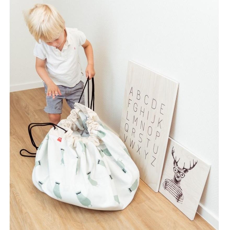 Play & Go 2-in-1 Toy Storage Bag (Trainmap/Happy Bears)-Toys & Learning-Play&Go-027714 TP-babyandme.ca