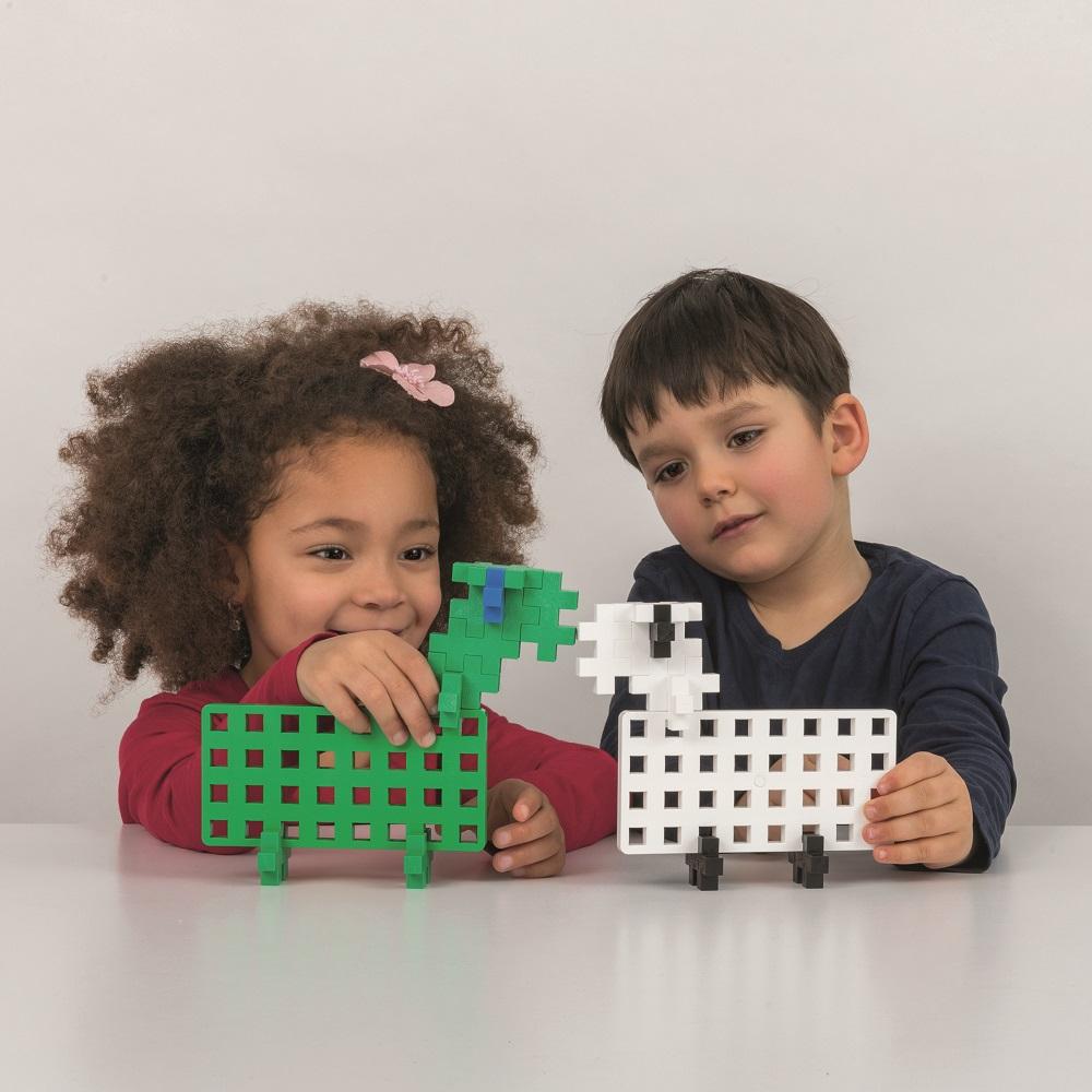 Plus Plus BIG Base Plate 2-Pack (White/Green)-Toys & Learning-Plus-Plus-027861-babyandme.ca