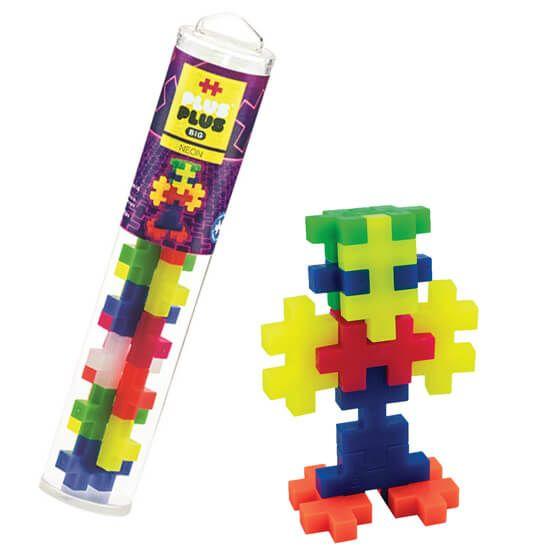 Plus Plus BIG Tube 15-Piece (Neon Mix)-Toys & Learning-Plus-Plus-027508 NE-babyandme.ca