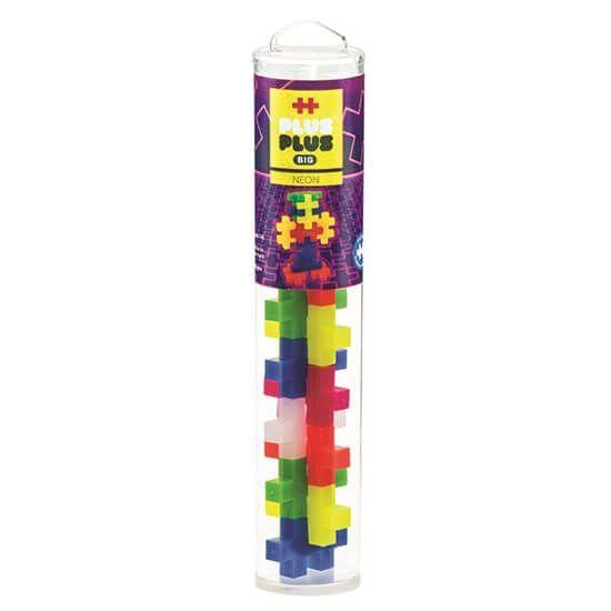 Plus Plus BIG Tube 15-Piece (Neon Mix)-Toys & Learning-Plus-Plus-027508 NE-babyandme.ca
