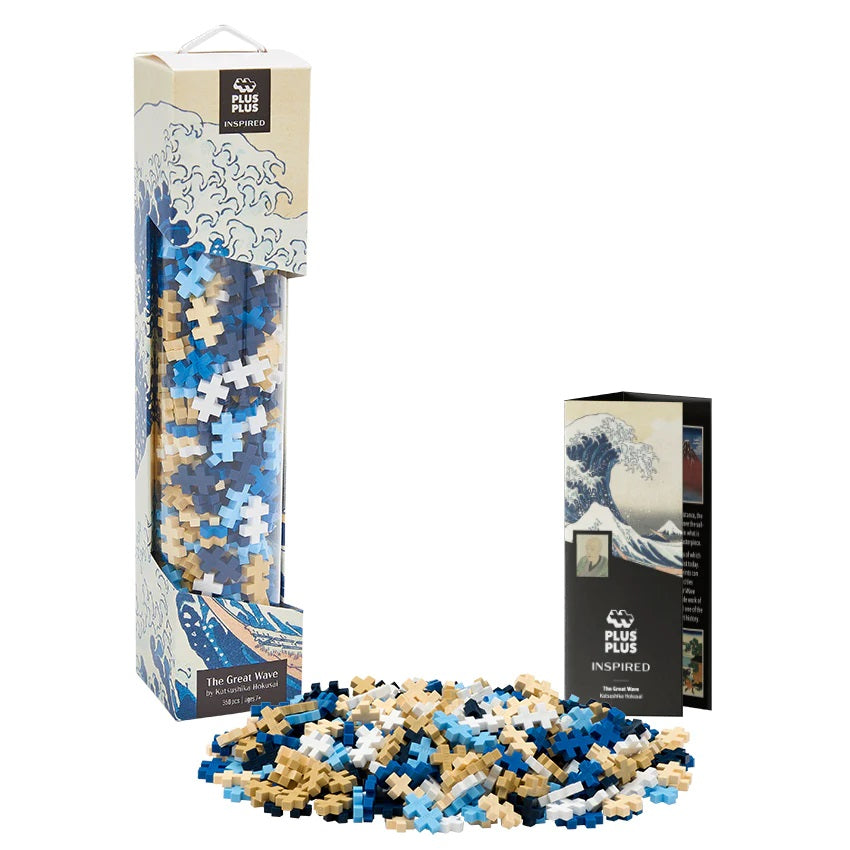 Plus Plus Mini Inspired Tube 350-Piece (Hokusa - The Great Wave)-Toys & Learning-Plus-Plus-031565 GW-babyandme.ca