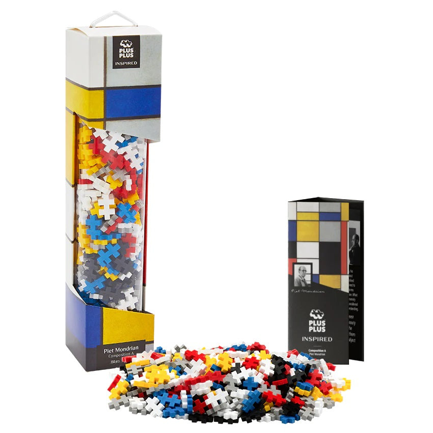 Plus Plus Mini Inspired Tube 350-Piece (Mondrian - Composition A)-Toys & Learning-Plus-Plus-031565 CA-babyandme.ca