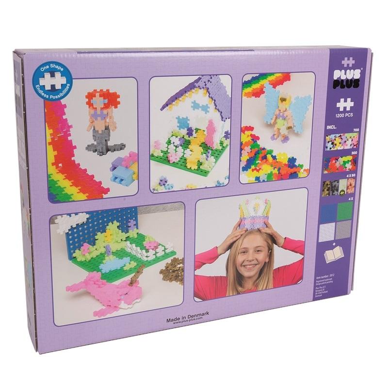 Plus Plus Mini Learn to Build 1200-Piece Set (Pastel Mix)-Toys & Learning-Plus-Plus-026897 PA-babyandme.ca