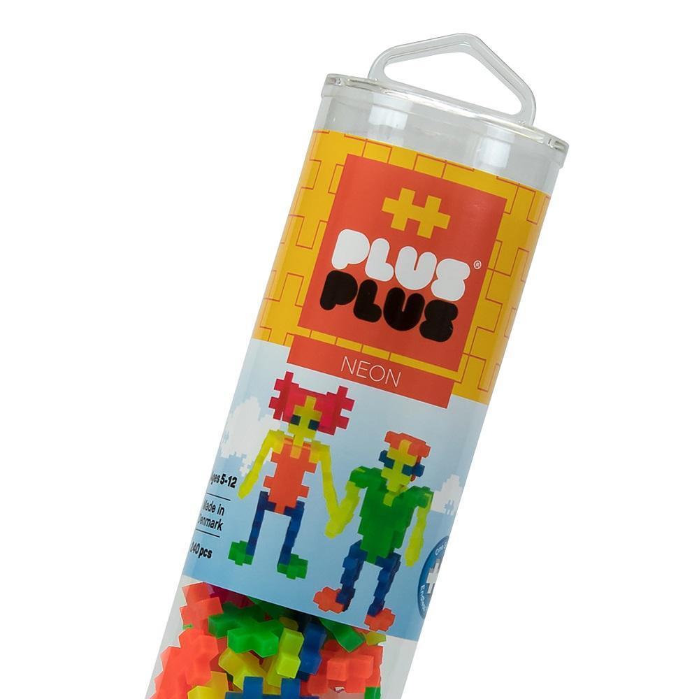 Plus Plus Mini Tube 240-Piece (Neon Mix)-Toys & Learning-Plus-Plus-027507 NE-babyandme.ca