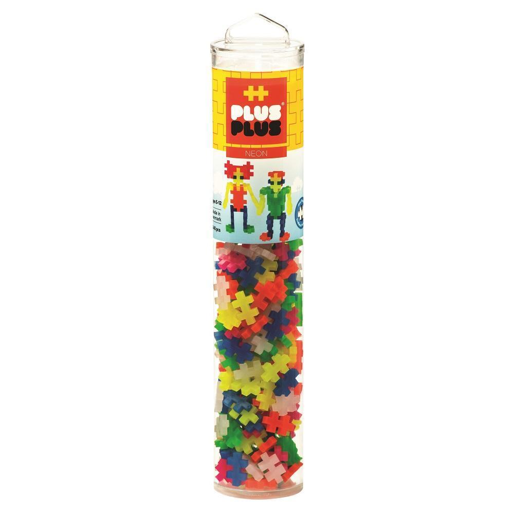 Plus Plus Mini Tube 240-Piece (Neon Mix)-Toys & Learning-Plus-Plus-027507 NE-babyandme.ca