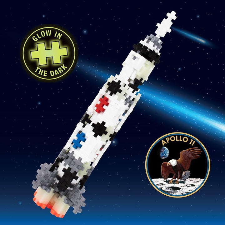 Plus Plus Mini Tube 240-Piece (Saturn V Rocket)-Toys & Learning-Plus-Plus-027507 RK-babyandme.ca