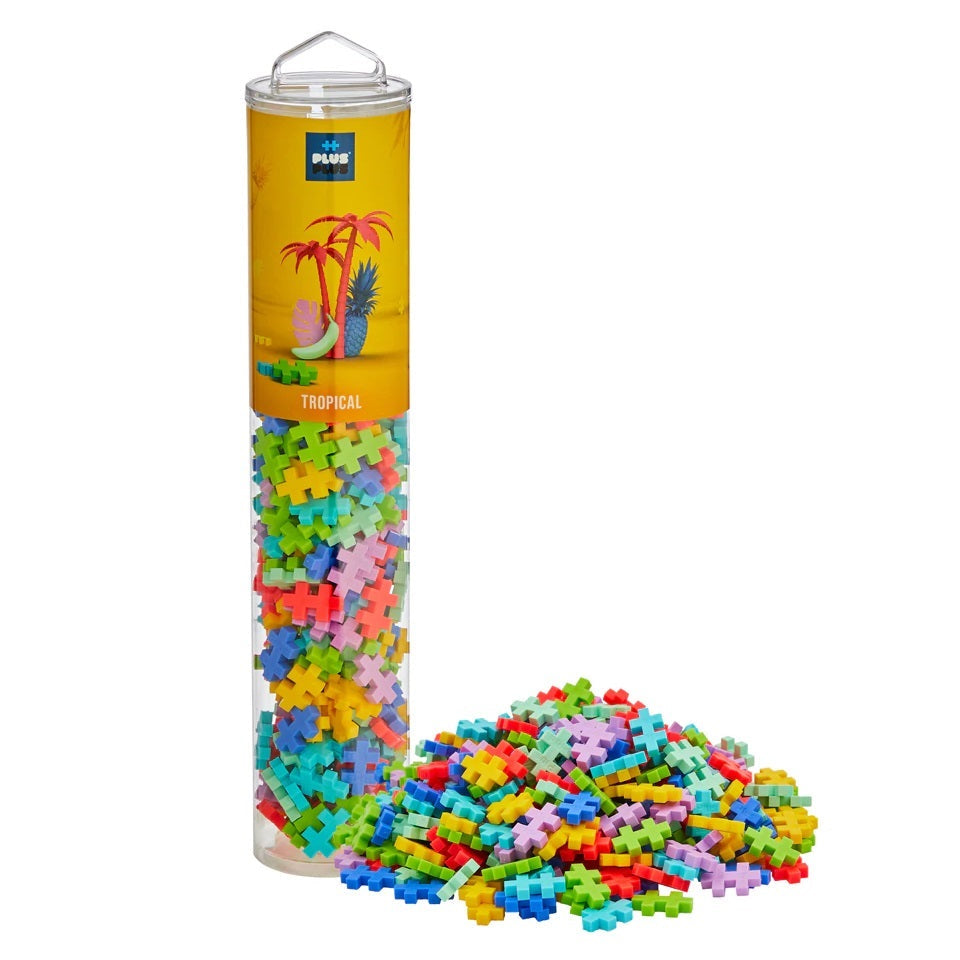 Plus Plus Mini Tube 240-Piece (Tropical Mix)-Toys & Learning-Plus-Plus-027507 TR-babyandme.ca